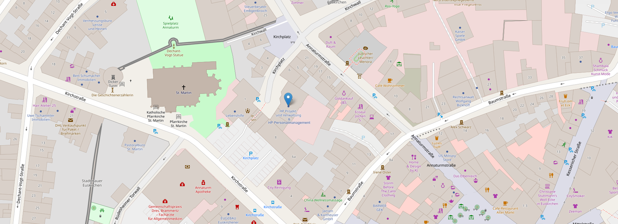 OpenStreetMap Karte Hp Personalmanagement Euskirchen - Bild
